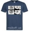 Мужская футболка Глаза аниме Темно-синий фото