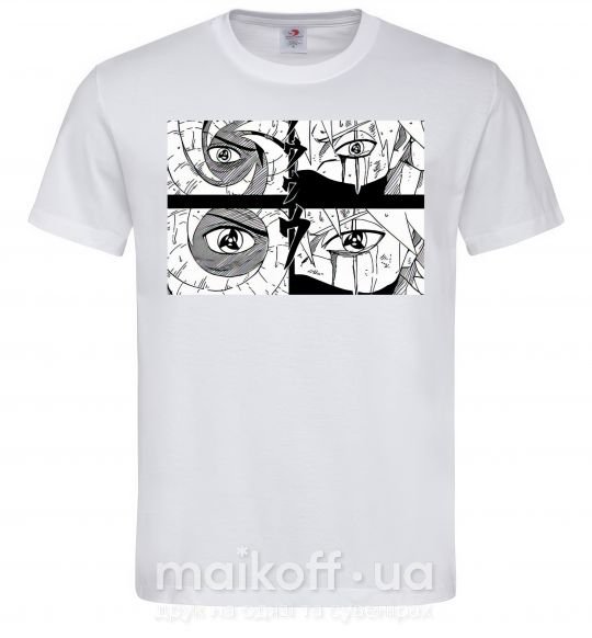 Чоловіча футболка Глаза аниме Білий фото