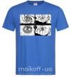Мужская футболка Глаза аниме Ярко-синий фото