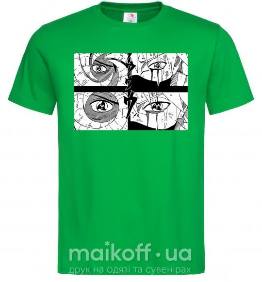 Мужская футболка Глаза аниме Зеленый фото