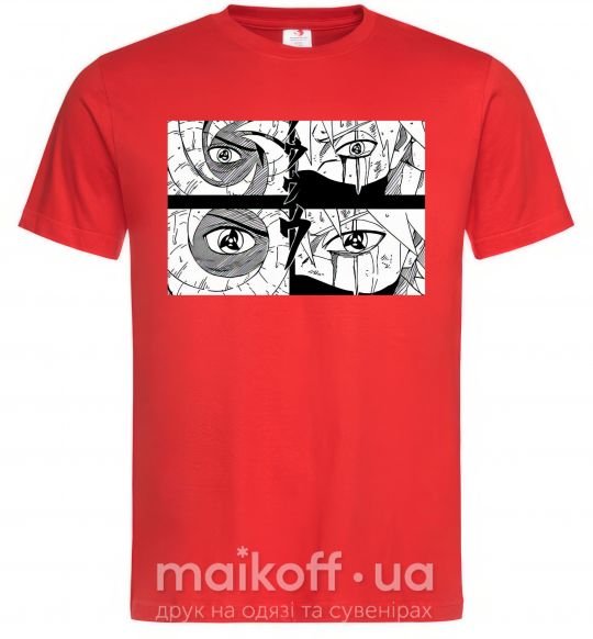 Мужская футболка Глаза аниме Красный фото
