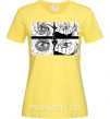 Женская футболка Глаза аниме Лимонный фото