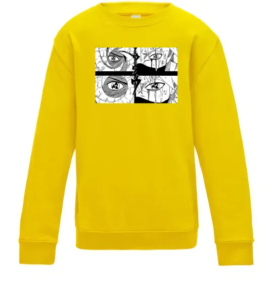 Детский Свитшот Очі аніме Солнечно желтый фото