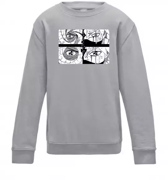 Детский Свитшот Очі аніме Серый меланж фото