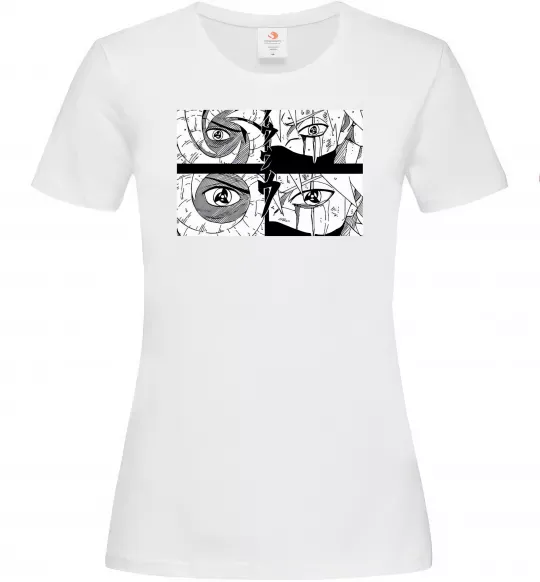 Жіноча футболка Очі аніме Білий фото