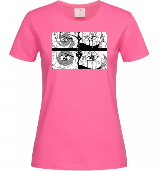 Жіноча футболка Очі аніме Яскраво-рожевий фото