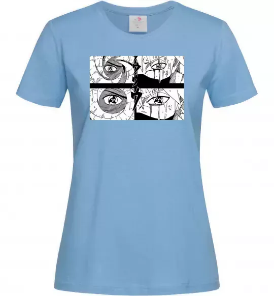 Жіноча футболка Очі аніме Блакитний фото