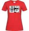 Жіноча футболка Очі аніме Червоний фото