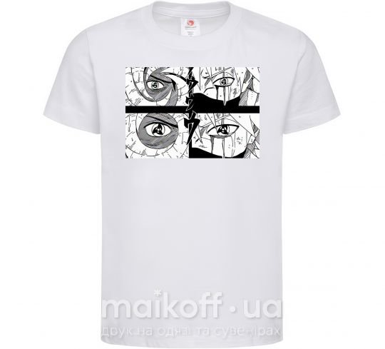 Детская футболка Глаза аниме Белый фото