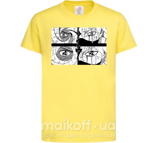 Дитяча футболка Глаза аниме Лимонний фото