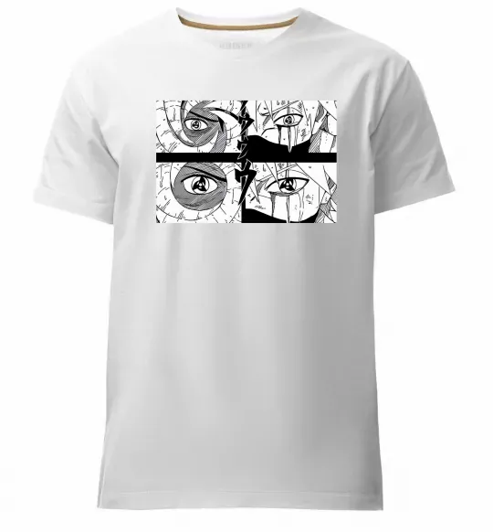 Чоловіча преміум футболка Очі аніме Білий фото