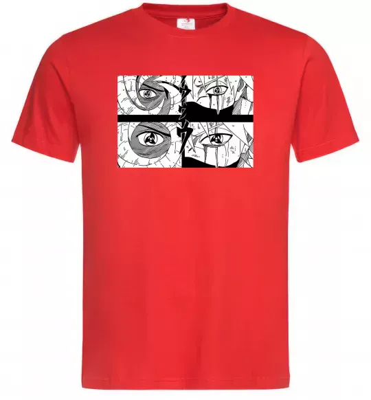 Мужская футболка Очі аніме Красный фото