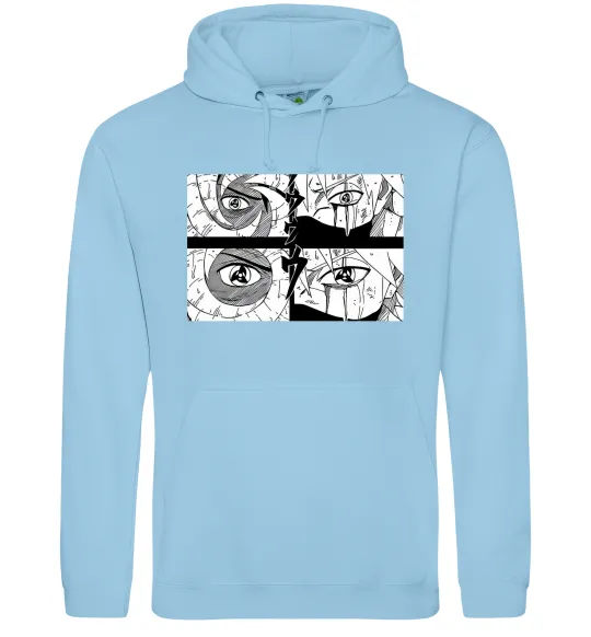 Мужская толстовка (худи) Очі аніме Голубой фото