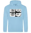 Мужская толстовка (худи) Очі аніме Голубой фото