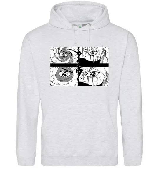 Женская толстовка (худи) Очі аніме Серый меланж фото