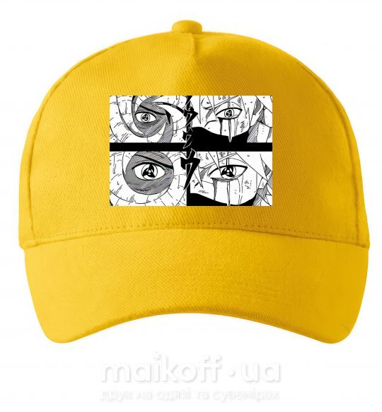 Кепка Глаза аниме Сонячно жовтий фото