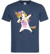Мужская футболка Dabbing unicorn with star Темно-синий Мужская футболка Dabbing unicorn with star Темно-синий фото