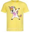 Чоловіча футболка Dabbing unicorn with star Лимонний фото