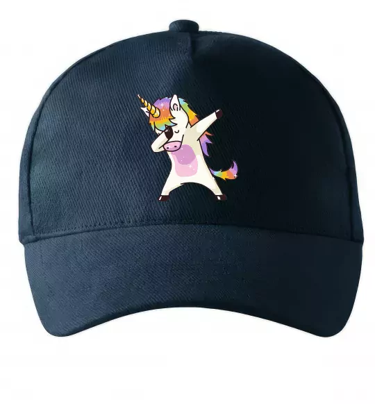 Кепка Dabbing unicorn with star Темно-синий фото