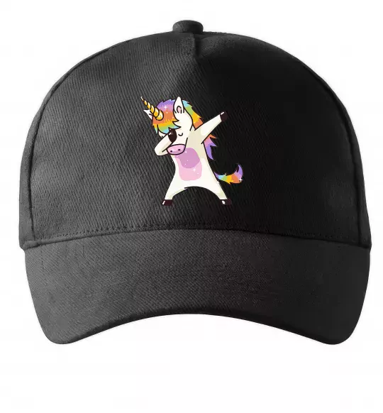 Кепка Dabbing unicorn with star Черный фото