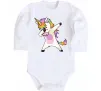 Дитячий бодік Dabbing unicorn with star Білий фото