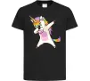 Дитяча футболка Dabbing unicorn with star Чорний Дитяча футболка Dabbing unicorn with star Чорний фото