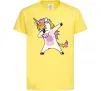 Дитяча футболка Dabbing unicorn with star Лимонний Дитяча футболка Dabbing unicorn with star Лимонний фото