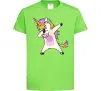 Дитяча футболка Dabbing unicorn with star Лаймовий Дитяча футболка Dabbing unicorn with star Лаймовий фото