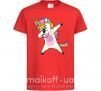 Дитяча футболка Dabbing unicorn with star Червоний фото