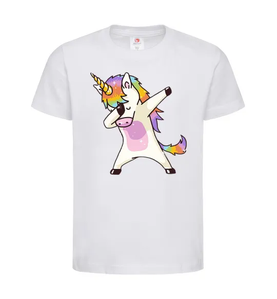 Дитяча футболка Dabbing unicorn with star Білий фото