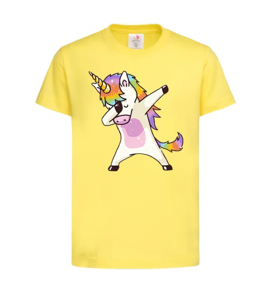 Дитяча футболка Dabbing unicorn with star Лимонний фото