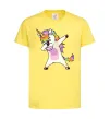 Дитяча футболка Dabbing unicorn with star Лимонний фото