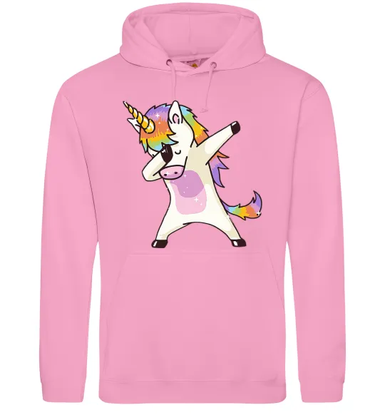 Чоловіча толстовка (худі) Dabbing unicorn with star Рожевий фото