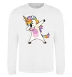 Світшот Dabbing unicorn with star Білий фото