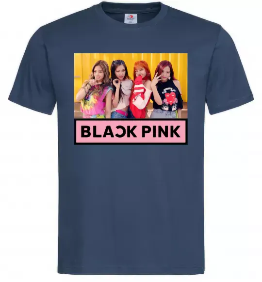 Мужская футболка Black Pink Темно-синий фото