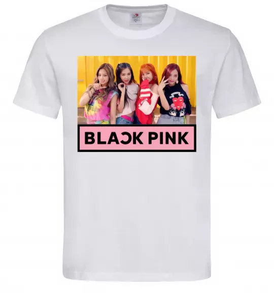 Мужская футболка Black Pink Белый фото