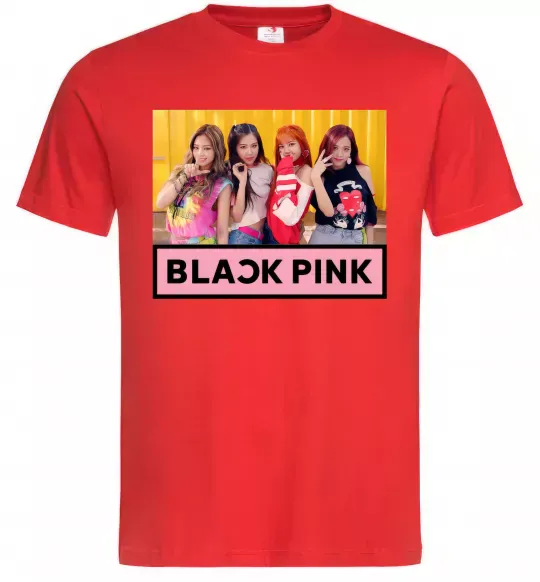 Мужская футболка Black Pink Красный фото