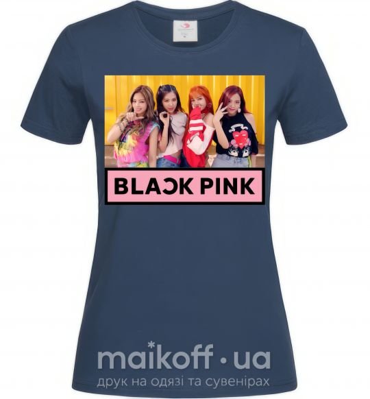 Жіноча футболка Black Pink Темно-синій фото