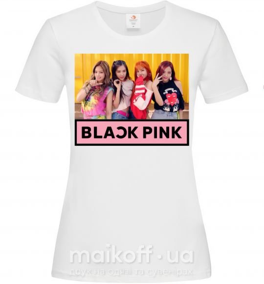 Жіноча футболка Black Pink Білий фото