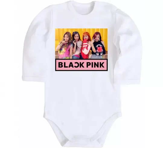 Детский боди Black Pink Белый фото