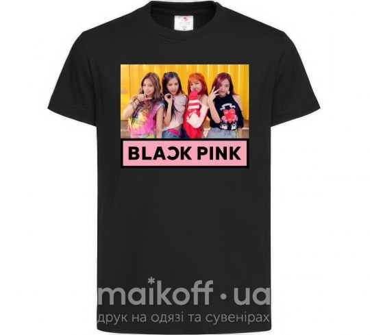 Дитяча футболка Black Pink Чорний фото