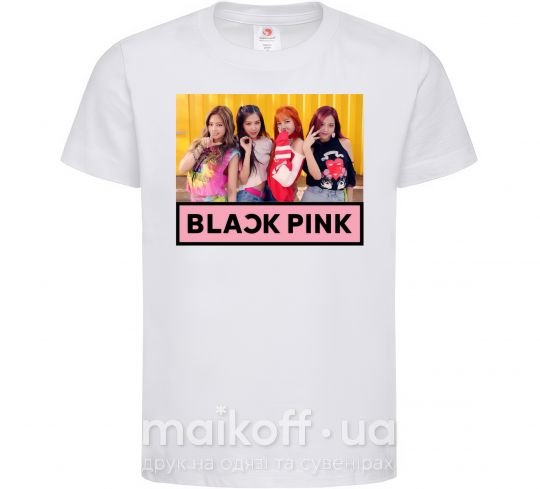 Дитяча футболка Black Pink Білий фото