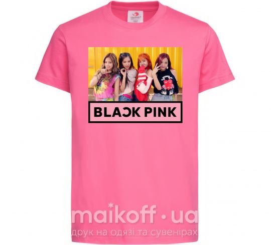 Дитяча футболка Black Pink Яскраво-рожевий фото