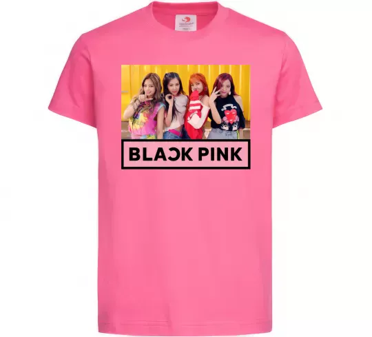 Детская футболка Black Pink Ярко-розовый фото
