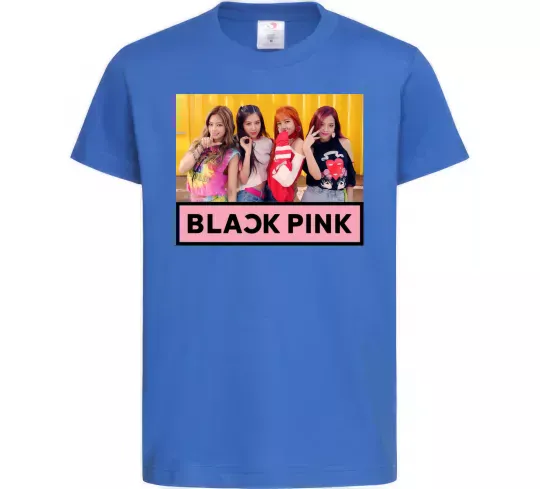 Детская футболка Black Pink Ярко-синий фото