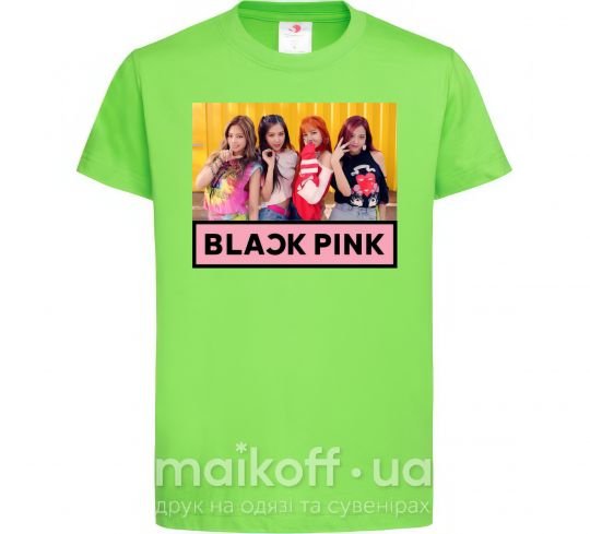 Детская футболка Black Pink Лаймовый фото