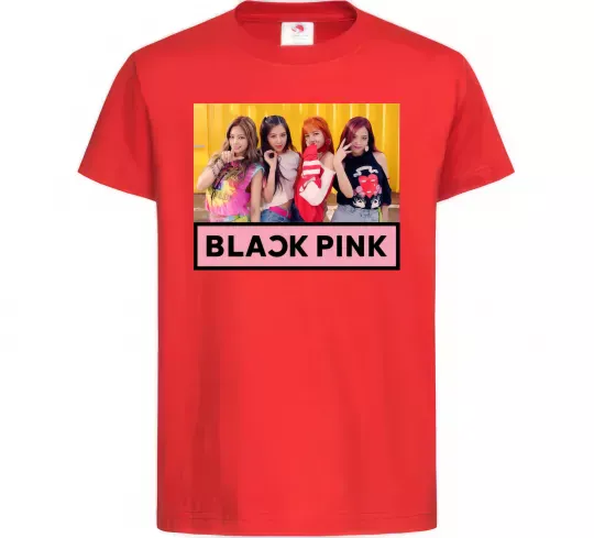Детская футболка Black Pink Красный фото