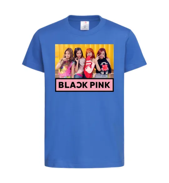 Дитяча футболка Black Pink Яскраво-синій фото
