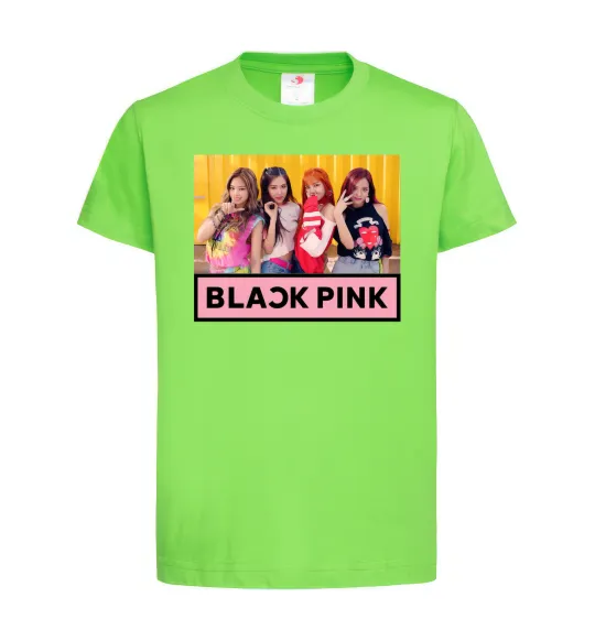 Дитяча футболка Black Pink Лаймовий фото