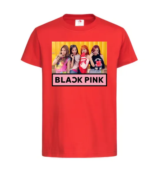 Дитяча футболка Black Pink Червоний фото